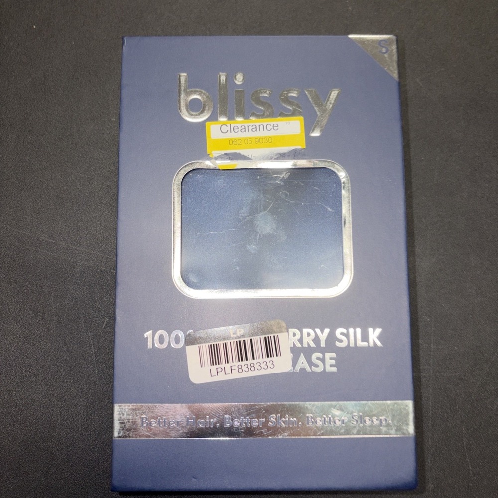 Blissy Standard 100% Mulberry Silk Pillowcase Navy Blue 20707